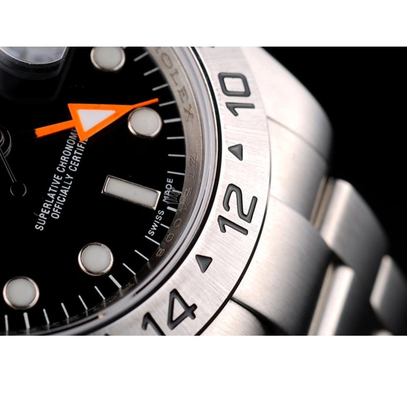 Aaa replica watch Watch Explorer Steel Stainless Dial Rolex Bezel Black 0814